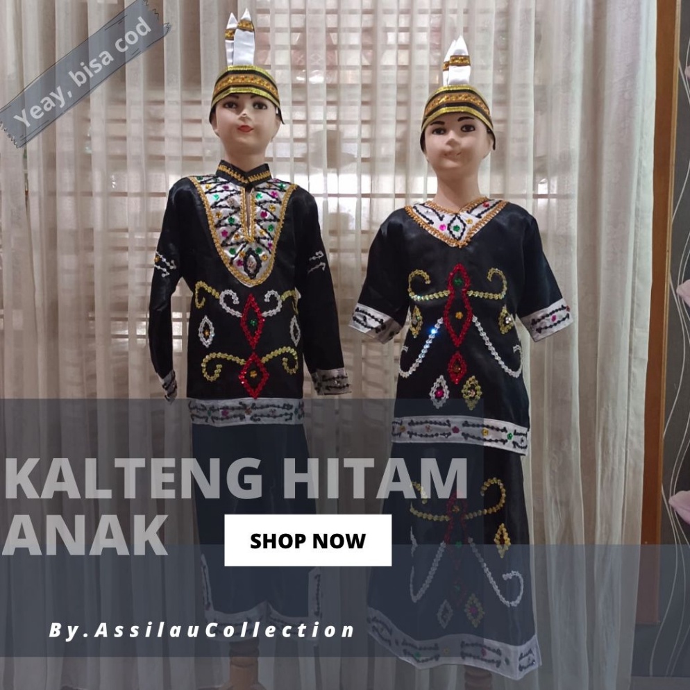 FVX687 XPRESS Baju Adat Anak Kalimantan Tengah Satuan LakiCewek