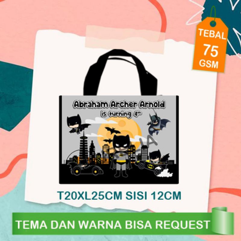 

Tas ulang tahun anak batman superhero custom