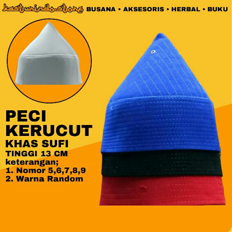 Peci Kerucut Lancip Sufi Tarekat Tarbus Turki