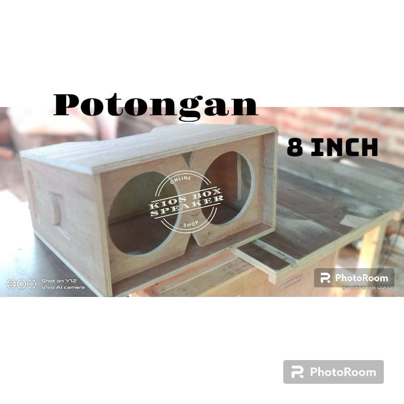 BOX SPEAKER POTONGAN   8 INCH DOUBLE LINE ARRAY TRIPLEK 12 mm