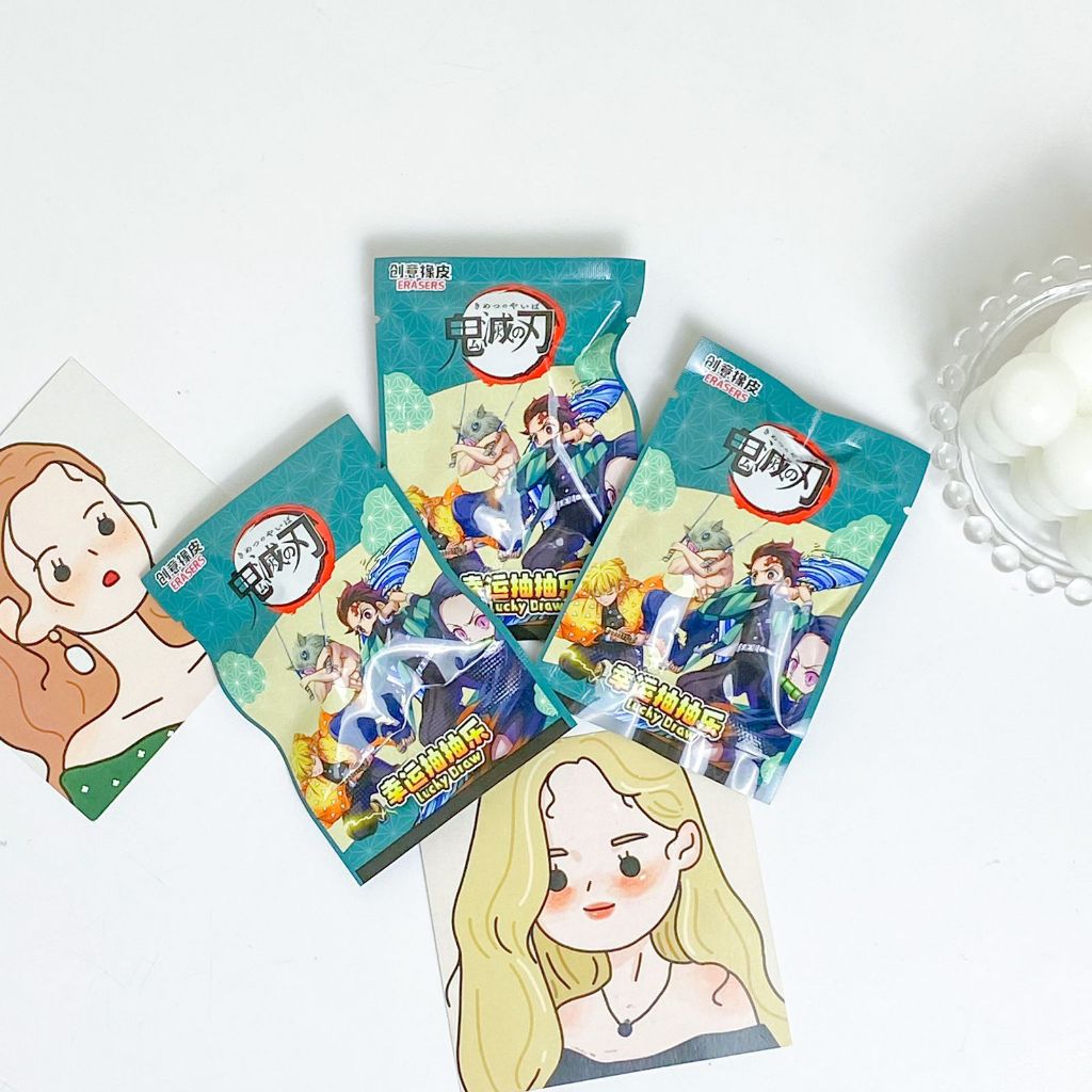 

PENGHAPUS SANRIO MYSTERY BAG SETIP HAPUSAN MISTERI PACK DEMON SLAYER TANJIRO NEZUKO ZENITSU INOSUKE GIYU RENGOKU IMUT GROSIR TERMURAH