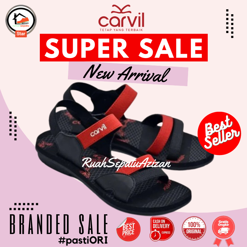 Carvil Annabel TB Sandal Spons Gunung Tali Wanita Remaja Size 36-40 Original