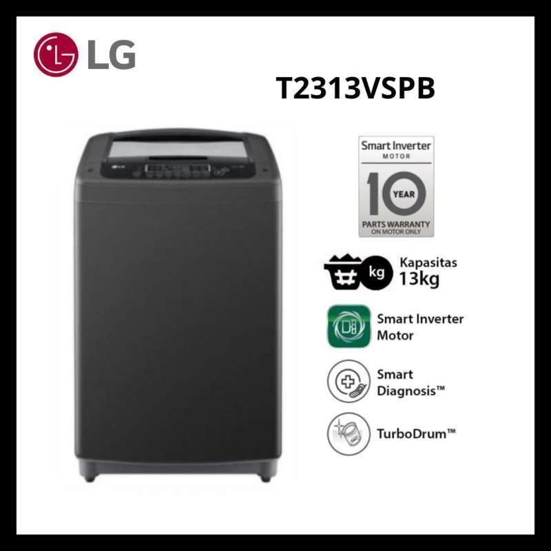 MESIN CUCI LG 1 TABUNG 13KG TOP LOADING T-2313 VSPB INVERTER