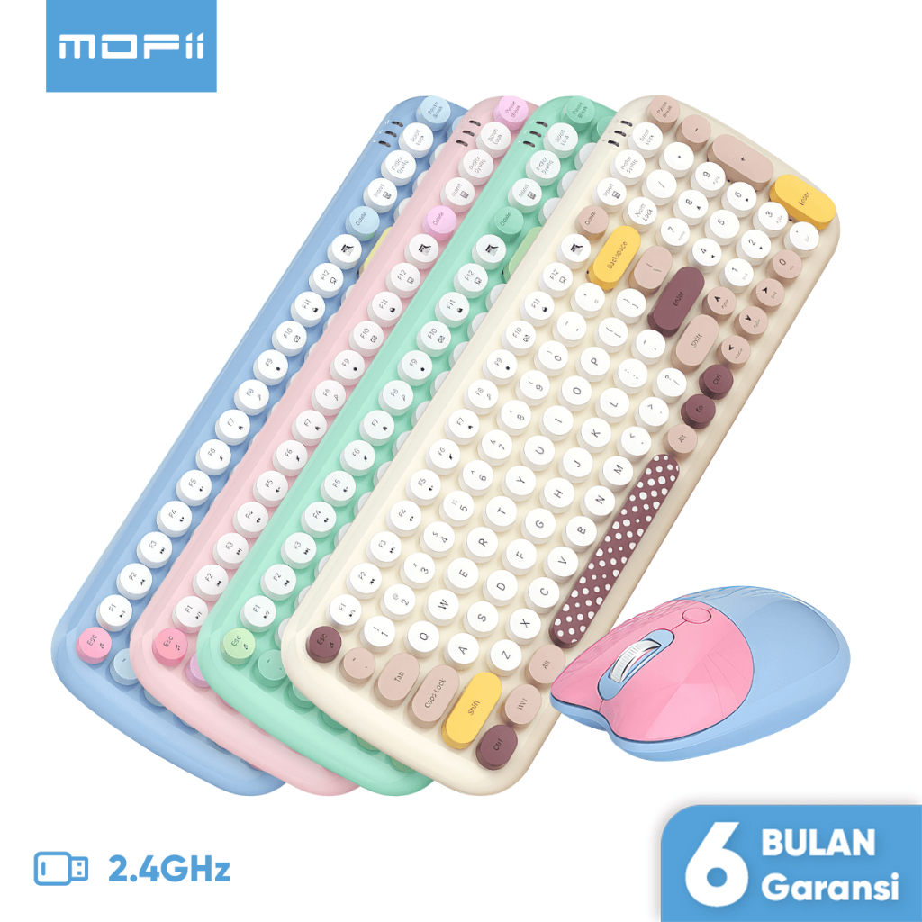 MOFii Keyboard Wireless Dan Mouse Wireless Set 2.4G Candy Plus