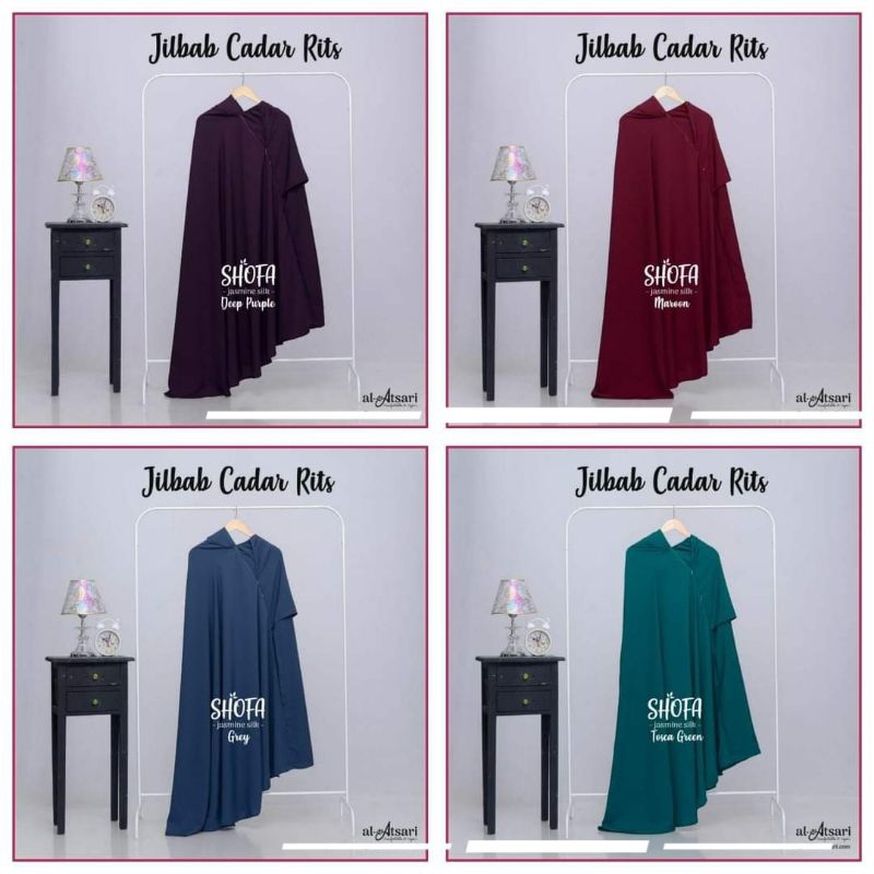 Jilbab cadar ritz 3 resleting uk sebetis