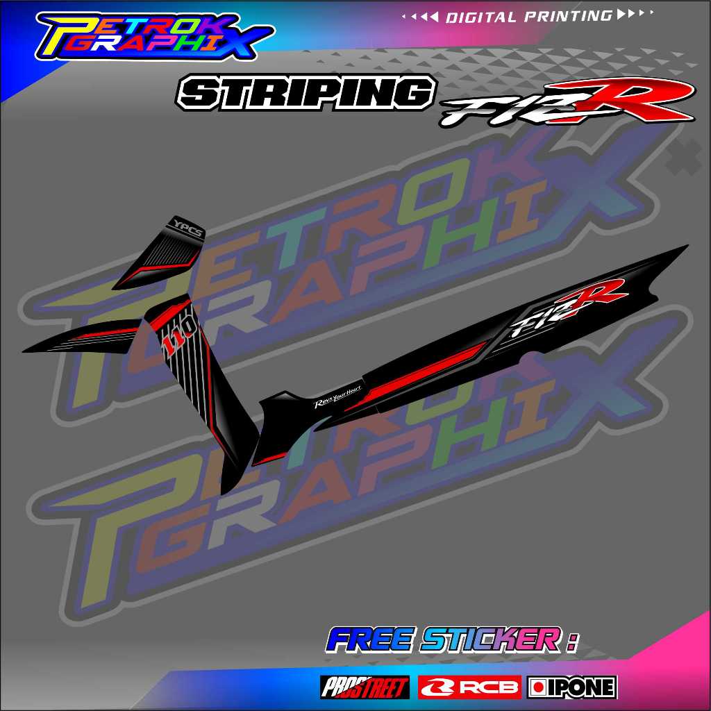STRIPING VARIASI YAMAHA FIZ R / STICKER LIST VARIASI MOTOR FIZ R
