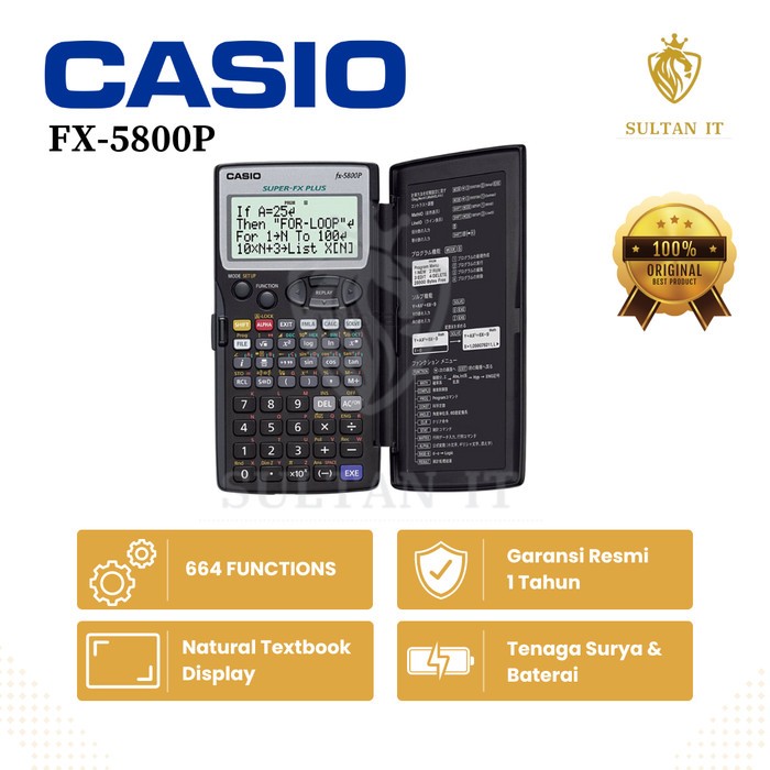 

Kalkulator CASIO FX-5800P Original - Scientific Calculator/Ilmiah/Sekolah