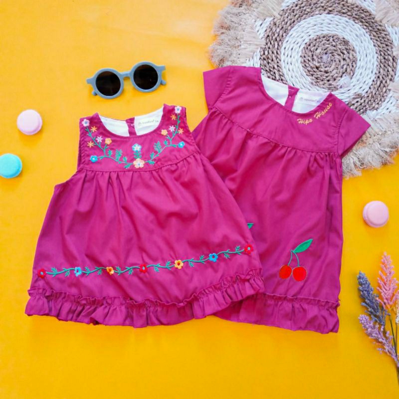 [BISA COD] Dress baby katun premium brand hipofant ori size 6-9 bulan/ dres anak premium katun tebal