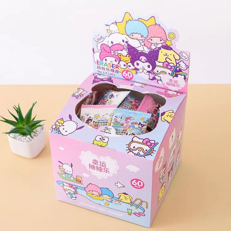 

Penghapus Pensil Sanrio Mystery Bag | Blind Box Eraser Sanrio | Penghapus misteri Melody Kuromi