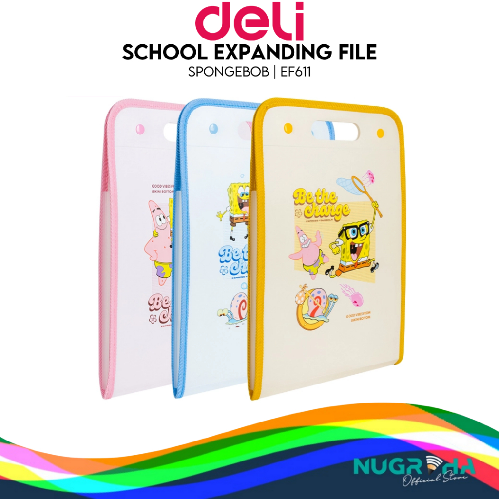 

Folder Dokumen Deli School Expanding File A4-7P Map Pembatas Trasparan F611 SPONGEBOB
