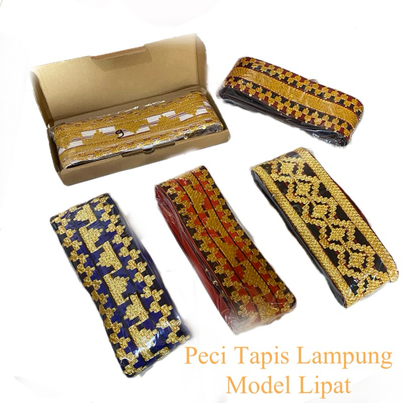 JAMAJAGHI Peci tapis Lampung Model Lipat Terbaru Asli Sulam Tangan