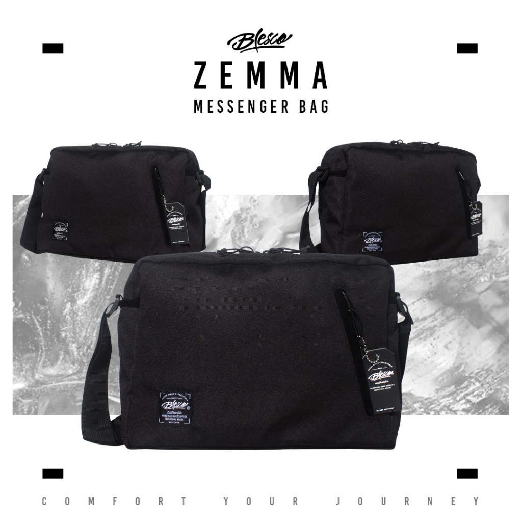 Tas Selempang  Laptop Pria Messenger 14 inch Warna Hitam