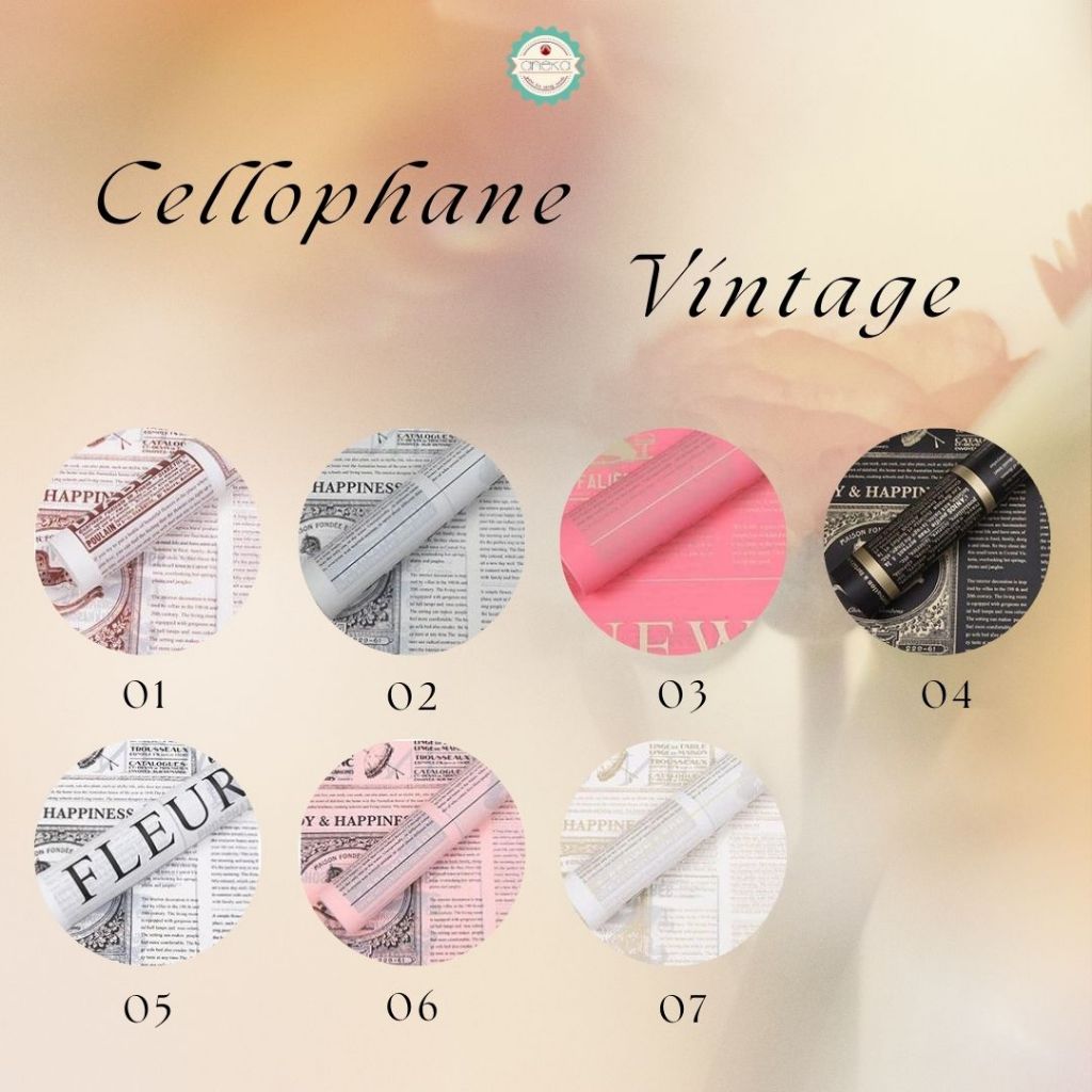 

ANEKA - [ LEMBARAN ] Kertas Cellophane Vintage / Buket Bunga [ Vintage ] Flower Wrapping Paper Celophane