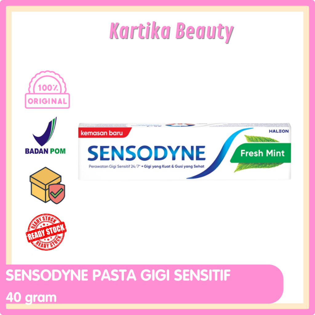 SENSODYNE KECIL TRAVEL SIZE 40 GRAM FRESH MINT NAFAS SEGAR SENSODEN ODOL PASTA GIGI SENSITIF