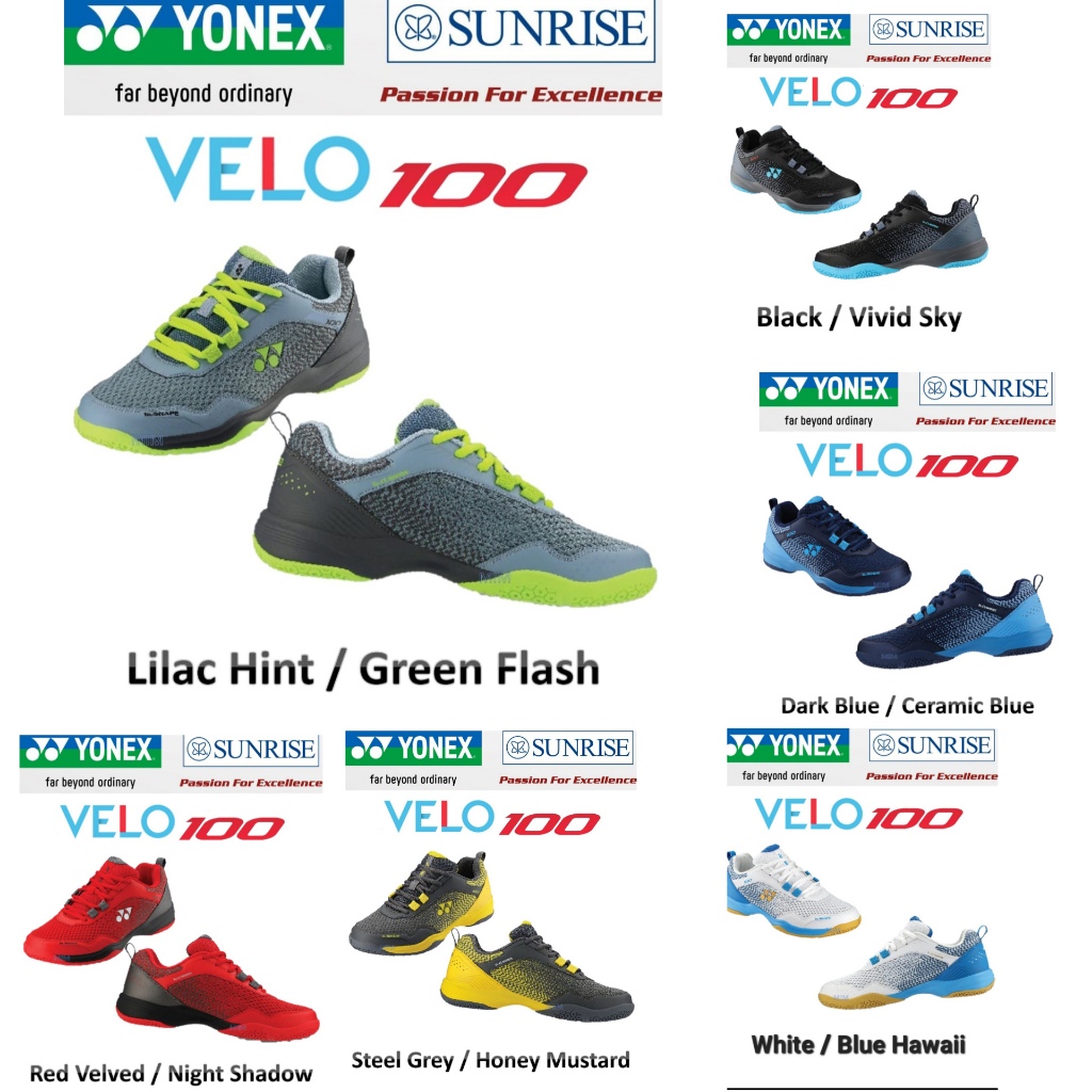 sepatu badminton yonex velo 100 original