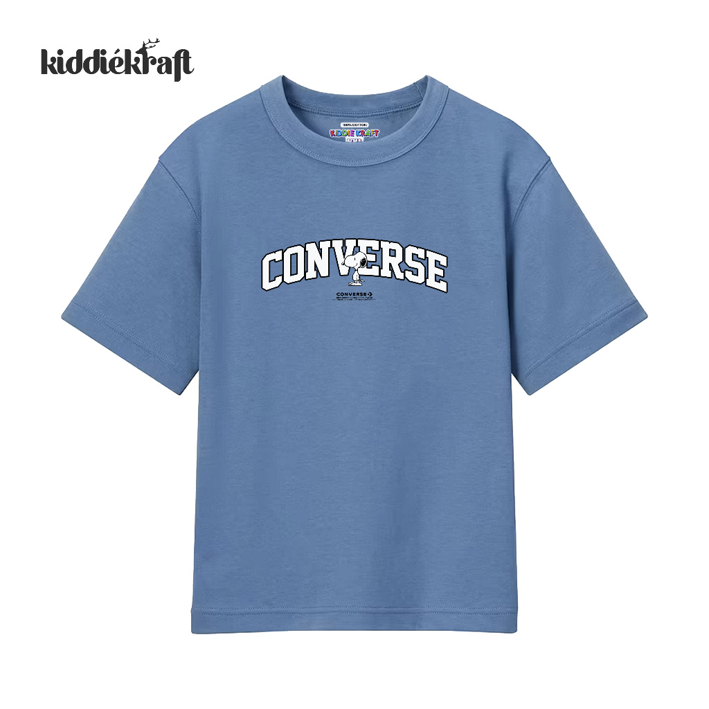 KiddieKraft - Kaos Anak Baju Anak Murah Premium Distro Cotton Combed 30s Unisex - Converse x Peanuts
