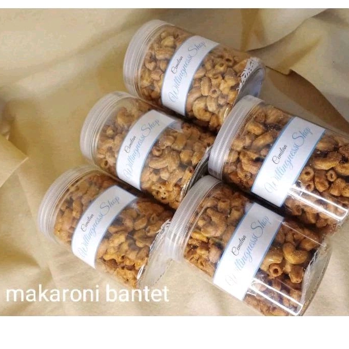 

Makaroni Bantet Toples 250 Gram Gurih Asin Pedas