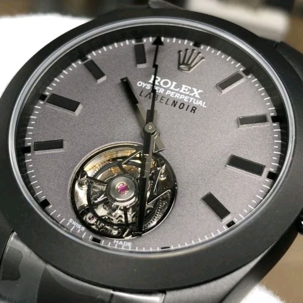 Jam tangan Automatic Swiss RX Labelnoir Tourbillon Sapphire fullset