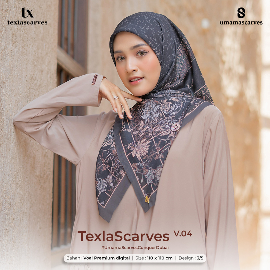 BOX TexlaScarves By Umama Scarf Free Signature Brooch