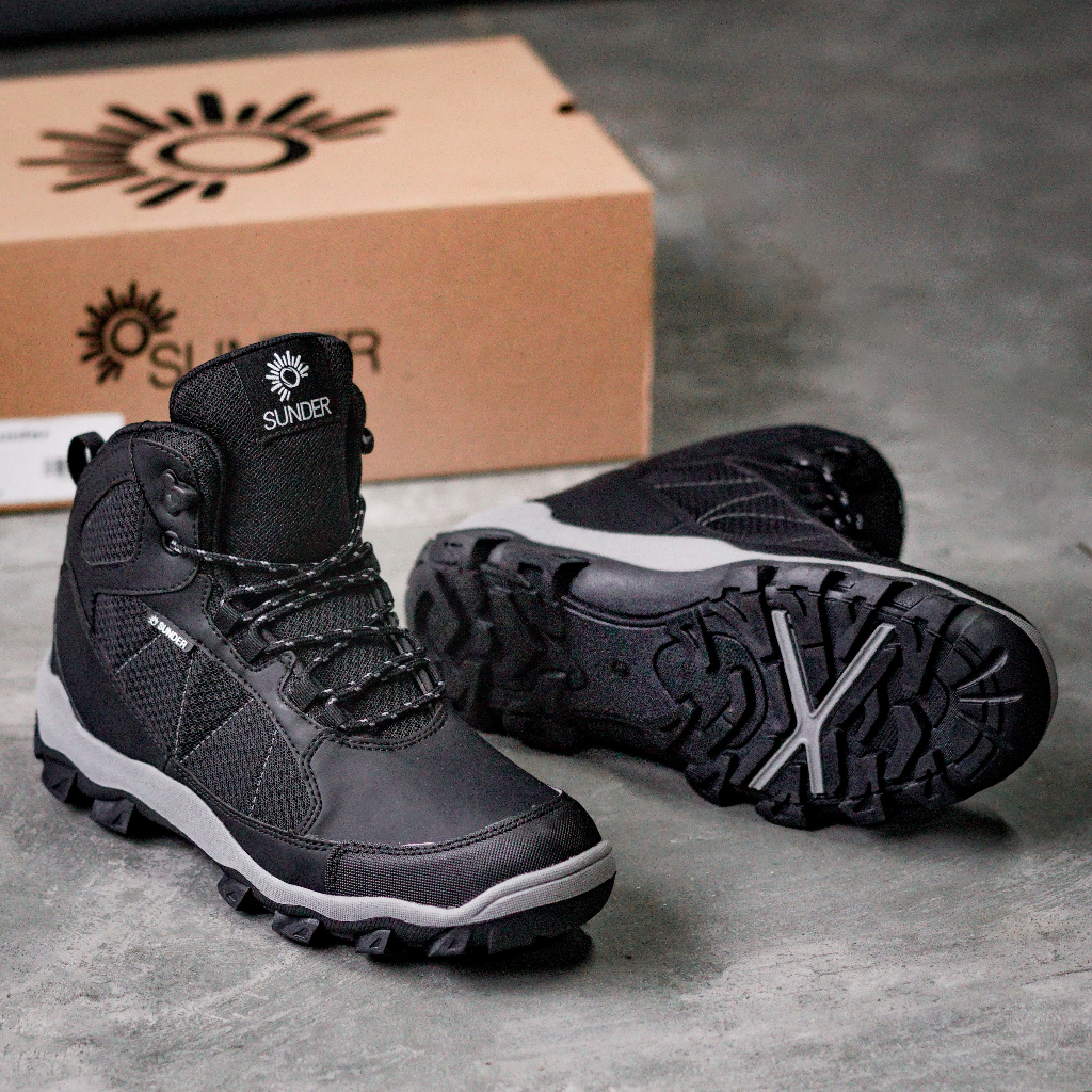 SEPATU PRIOA HIKING SUNDER KERTA 1 BLACK GREY
