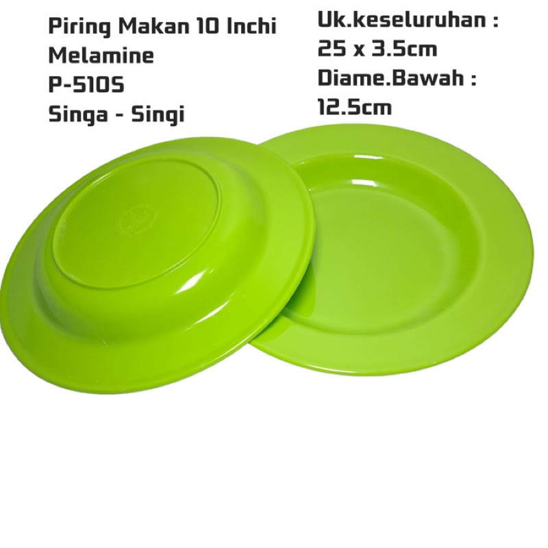 PIRING MAKAN BESAR MELAMINE 10 INCH (12 pcs )