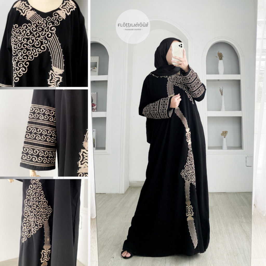 ABAYA SYIFA - FLOTTILICIOUS / gamis lebaran / abaya brokat / abaya wanita / dress muslim / kaftan le