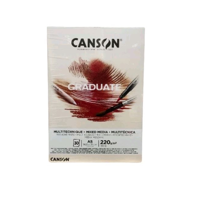 

Gramedia World BSD - Mnh 400110367 Canson Graduate Mix Media Natural Paper A5