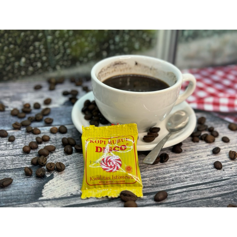 

Kopi Bubuk cap DISCO tanpa gula isi 1 BAL (200 Sachet) X 5 gram