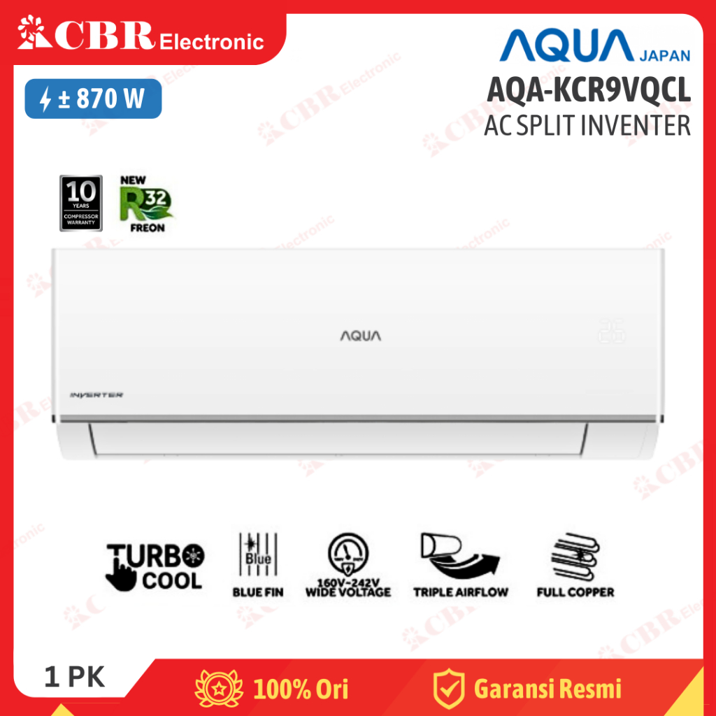AC Split AQUA Inverter 1PK AQA-KCR9VQCL (R32)