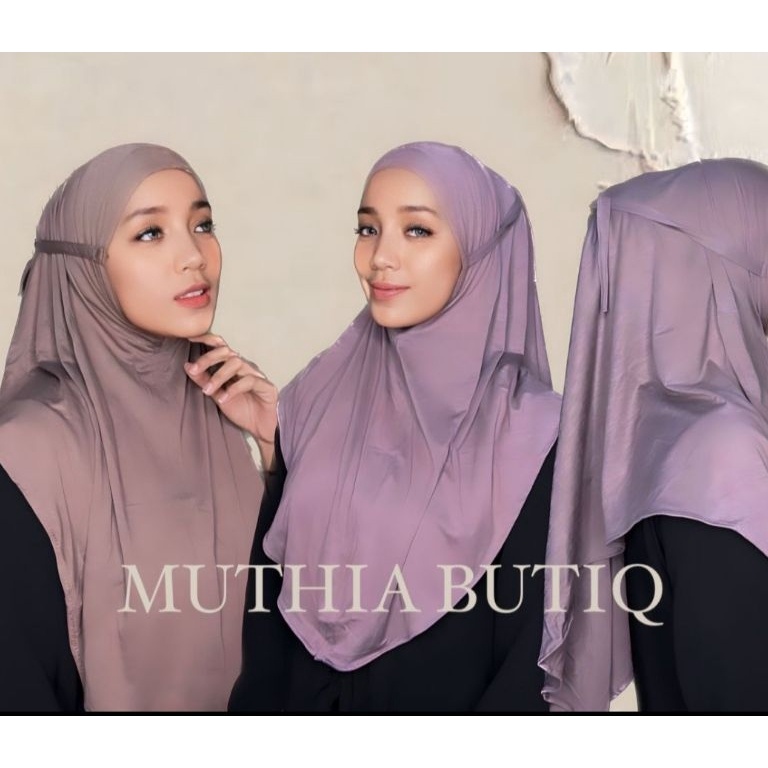 PROMO Hijab Instan Bergo Instan Maryam  Hijab Bergo Instan Malay Pake Tali Bahan Kaos Rayon Super Pr