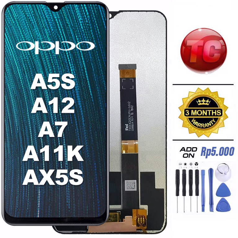 URR629 MPD LCD OPPO A5S A12 A7 A11K AX5S Original 1 LCD TOUCHSCREEN Fullset Crown Murah Ori Compatib