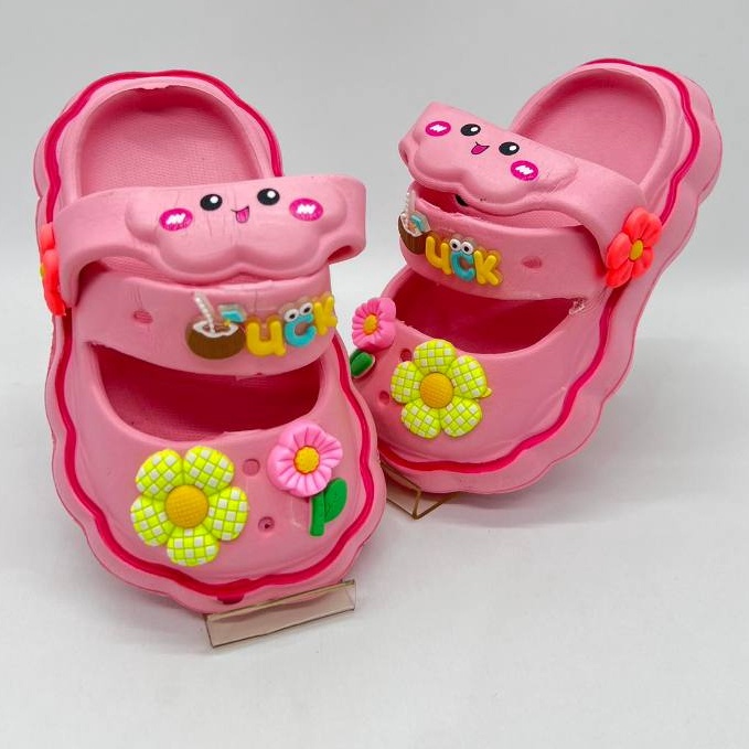 BGQ132 ORIGINAL Inkayni 133 Sandal Anak Perempuan Tali Belakang Sandal Jibbitz Bunga Anak Cewek Mere