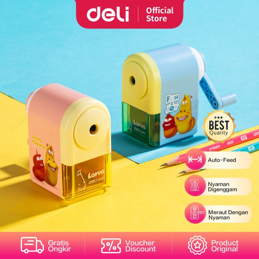 

Deli Larva School Rotary Pencil Sharpener/ Rautan Putar Pensil E0641L