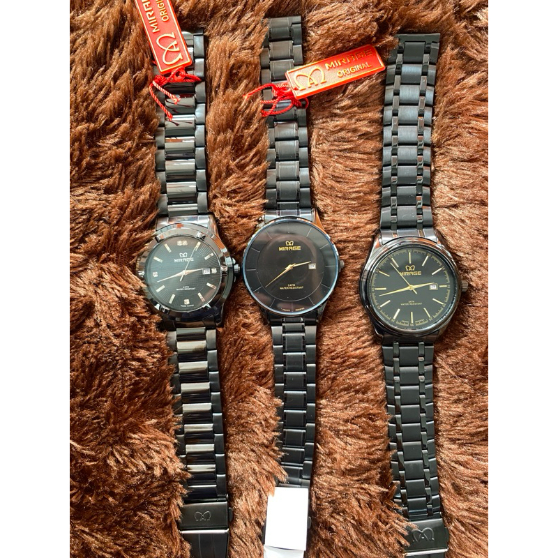 Jam Tangan Pria Mirage Rantai Stainless Original
