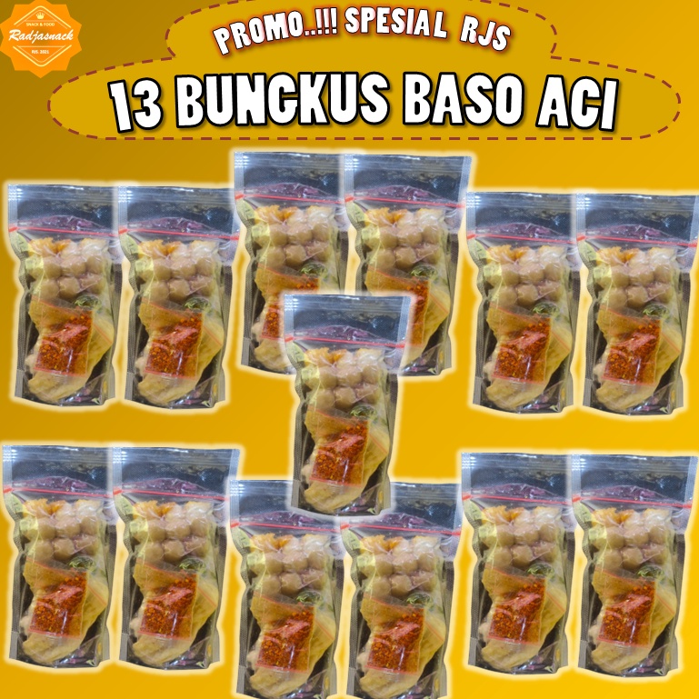 

OKE197 MEGA ALE BASO ACI 13 BUNGKUS PAKET HEMAT BASO ACI INSTAN BAKSO ACI KHAS RADJASNACK MAKANAN INSTAN