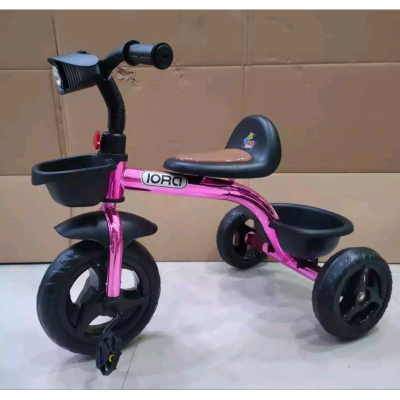 Sepeda Roda Tiga Anak Besi PMB Iora T 28 Nano Chrome T 29 T29 T 27 CHROME Nano Musik Lampu