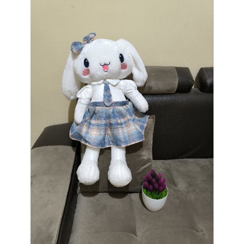 boneka bunny school girl kelinci baju sekolah besar