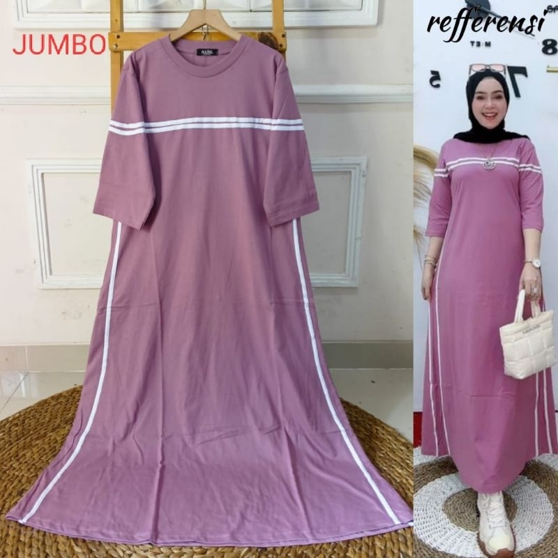 Gamis Sporty Jumbo Gamis Wanita Muslim Gamis Lebaran Le 120
