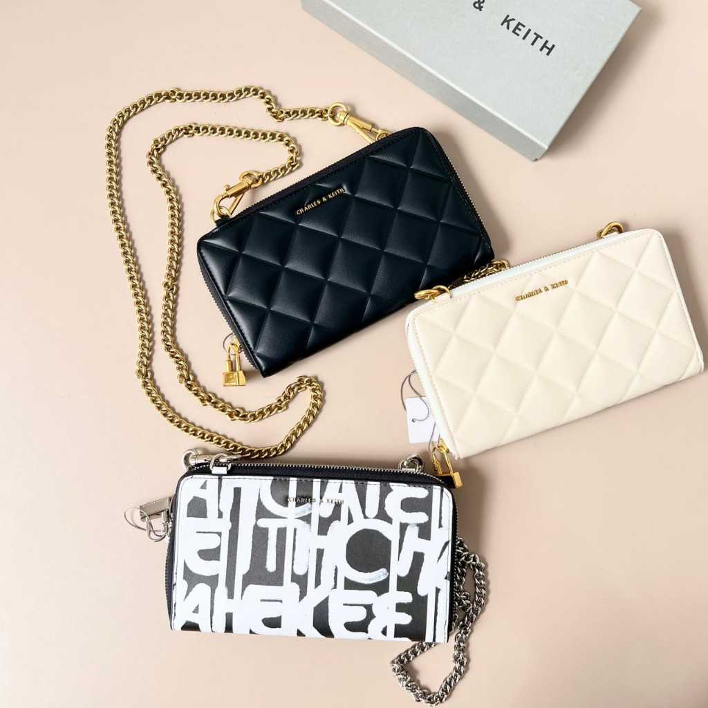 CNK Swing Quilted Long Wallet Clutch (C1663)