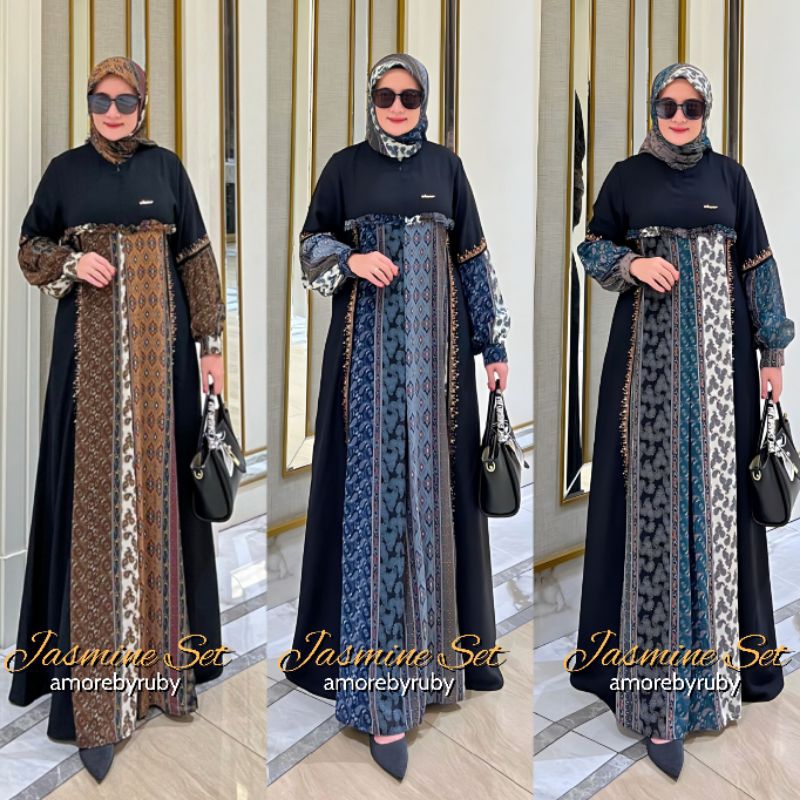 JASMINE DRESS AMORE BY RUBY ORI DRESS ONE SET GAMIS TERBARU DRESS MUSLIM BAJU WANITA