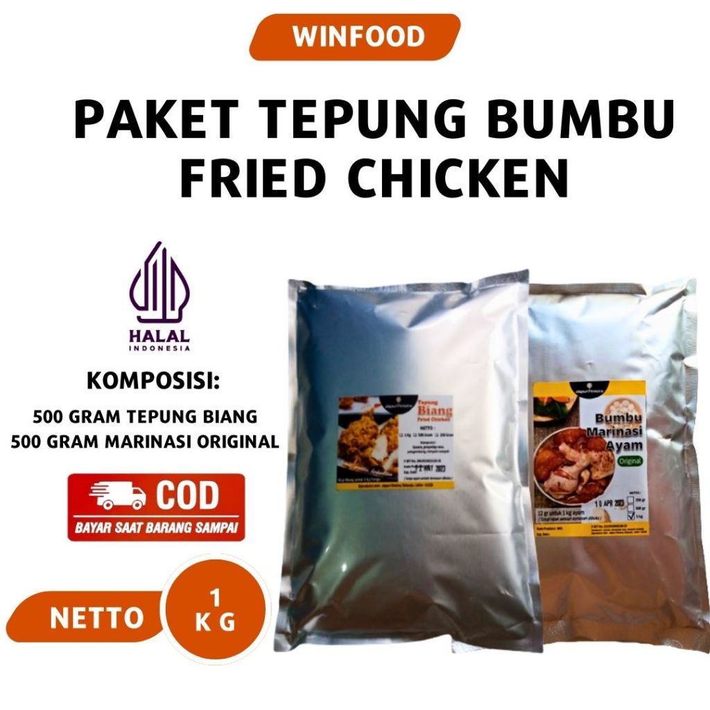 

Tepung Biang Bumbu Marinasi Fried Chicken 1 Kilogram