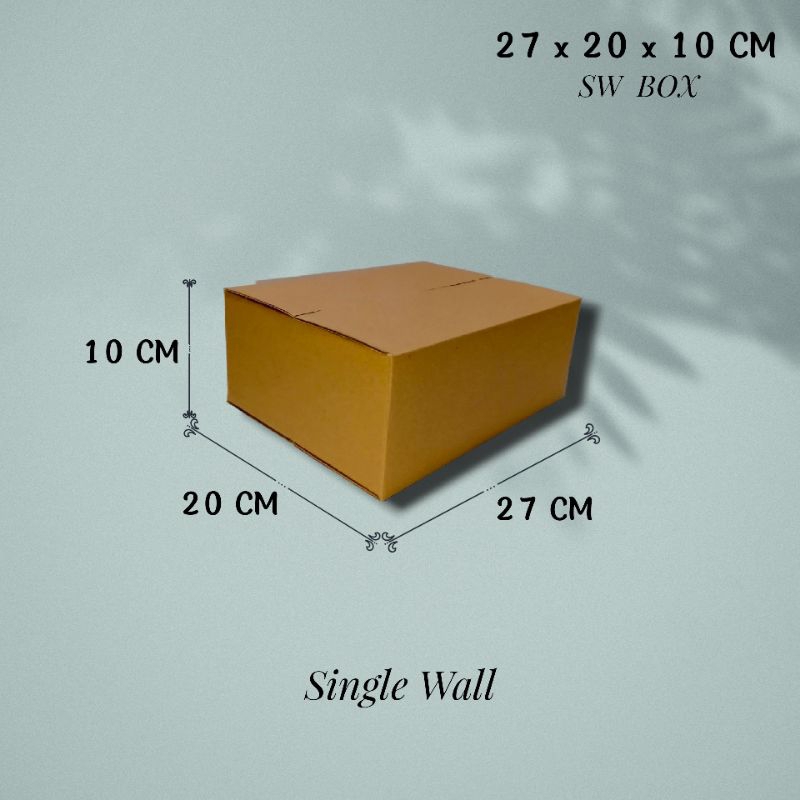 

Kardus ukuran 27x20x10 box untuk packing ST