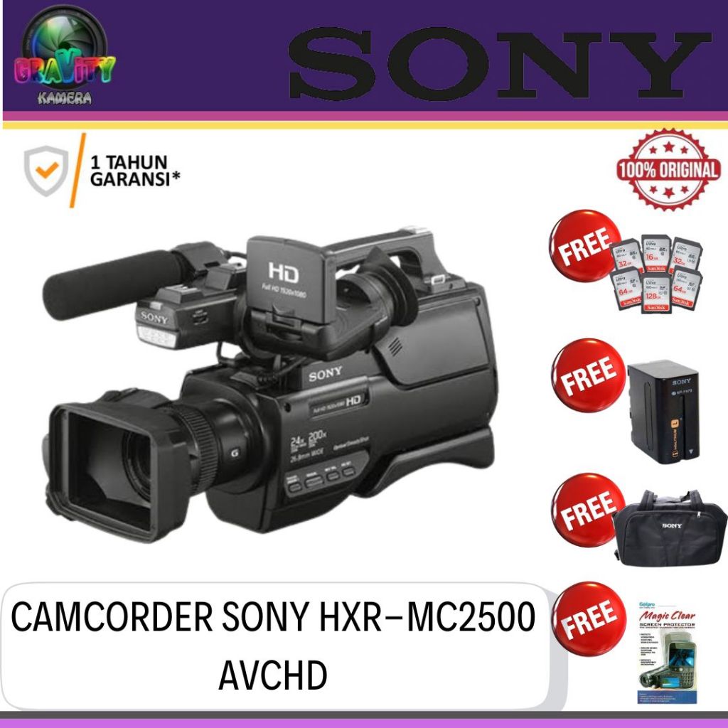 SONY HXR-MC2500 AVCHD CAMCORDER / SONY HXR-MC2500 / SONY MC2500