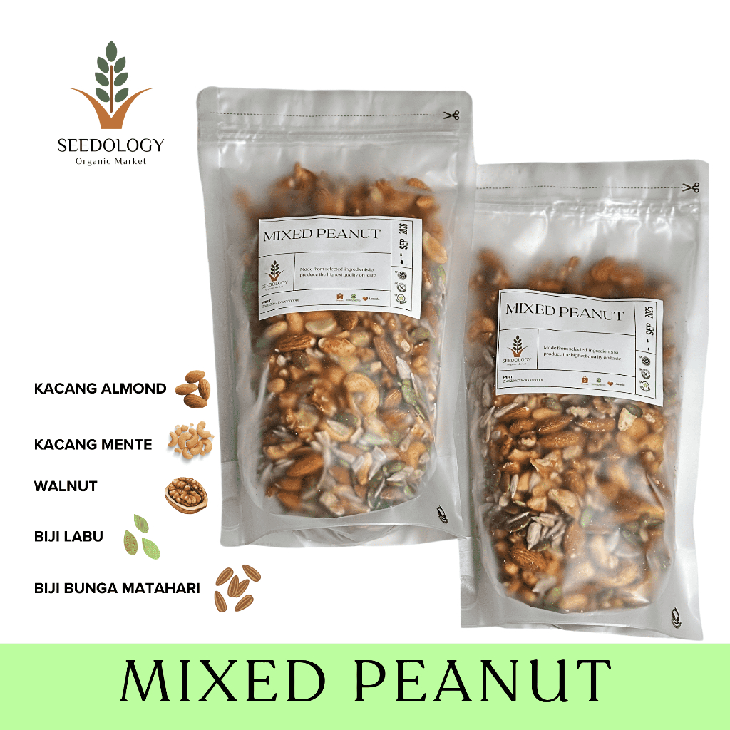 

Mixed Peanut 500gr - Campuran Kacang dan Biji-Bijian / Diet / Sehat / Bergizi