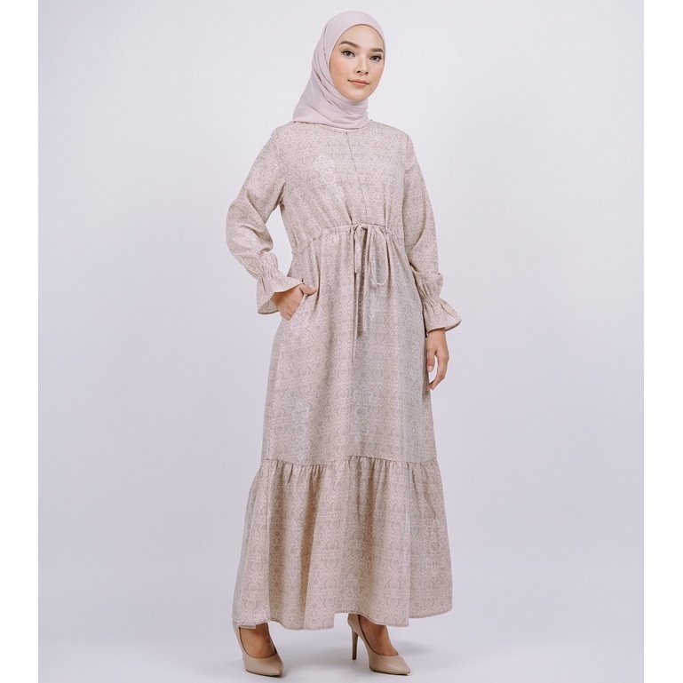 Elzatta Dress Gamis  Terbaro Modern Wanita Muslim Lebaran 2024 Motif Gamis Aluna