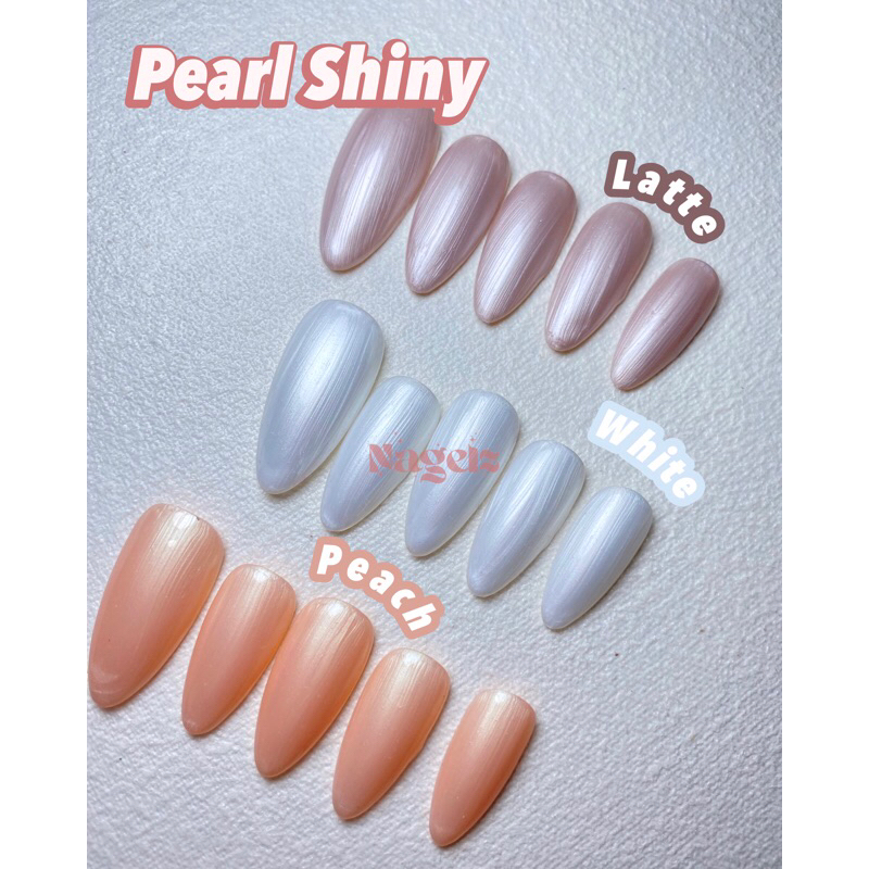 PEARL SHINY NAILS / ENGAGEMENT NAILS / KOREAN NAILS / KUKU PALSU TERMURAH  / KUKU PALSU MEDAN / PRES