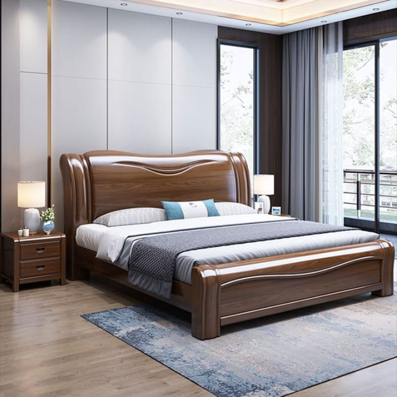 Dipan minimalis kayu jati terbaru tempat tidur mewah kayu jati ranjang minimalis kayu jati