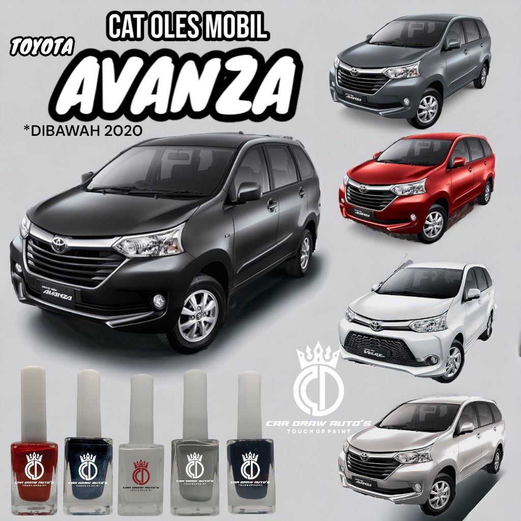 Cat Oles Mobil Toyota Grand Avanza Hitam Putih Abu Silver Merah Metalik