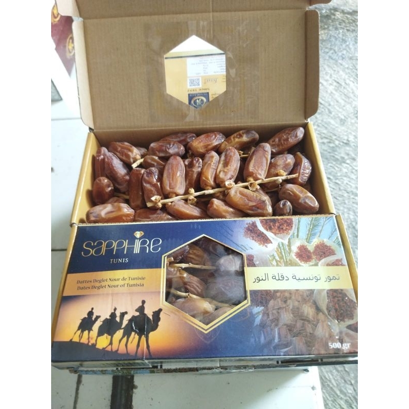 

KURMA TUNIS TUNISIA TANGKAI SAPPHIRE 500 GR FRESH BARU