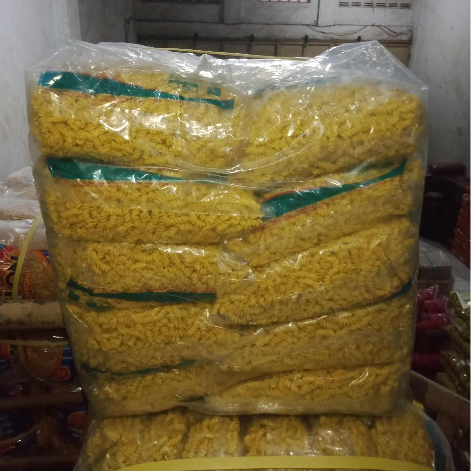 

[Bal10 KG] Makaroni makroni Rebus Mentah Bentuk Spiral Unik Merk Ikan Sepat